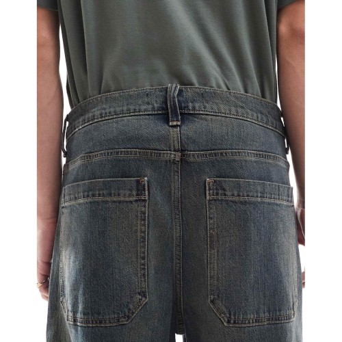 Jean baggy style skateur 5 poches - délavage foncé Hollister pour homme en coloris Gris